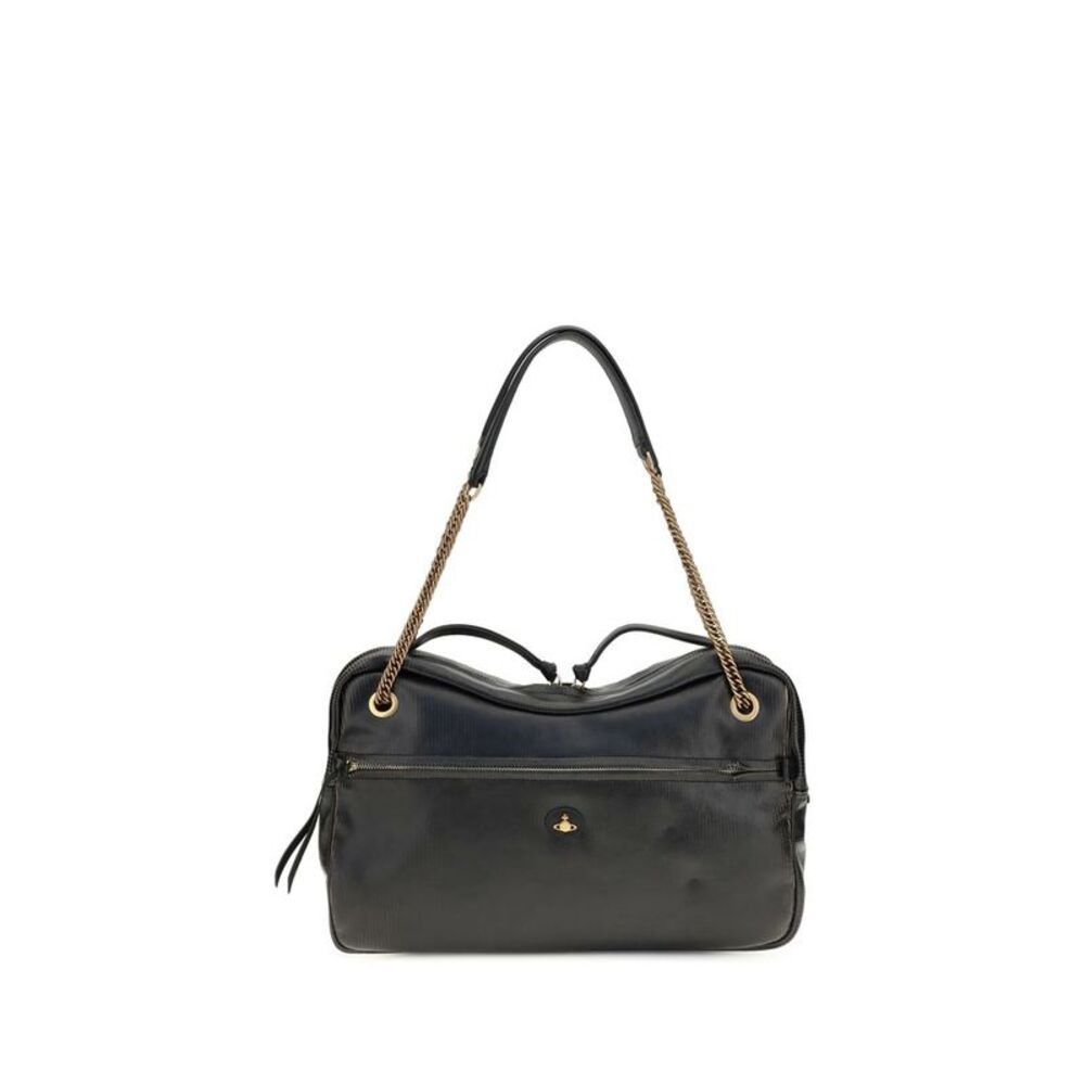Vivienne Westwood Black Calf Leather Bos Taurus Shoulder Women's Bag
